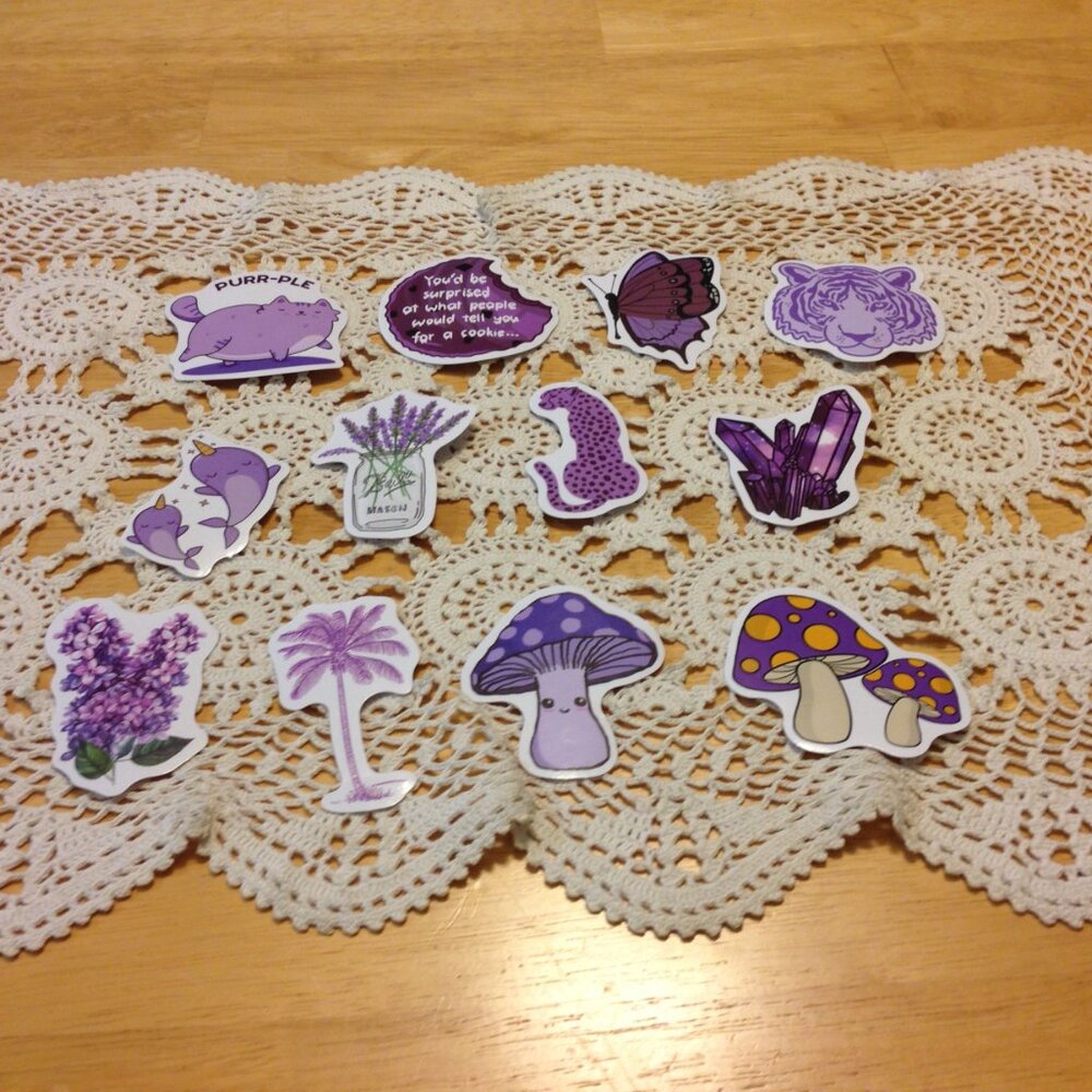 Purple Lovers locker, scrapbook, crafts stickers